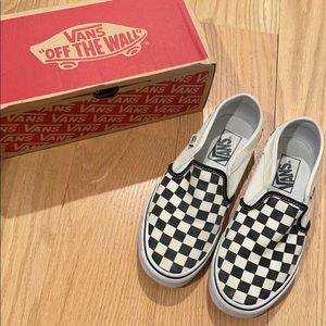 Black and white checkered vans women’s size 6.5